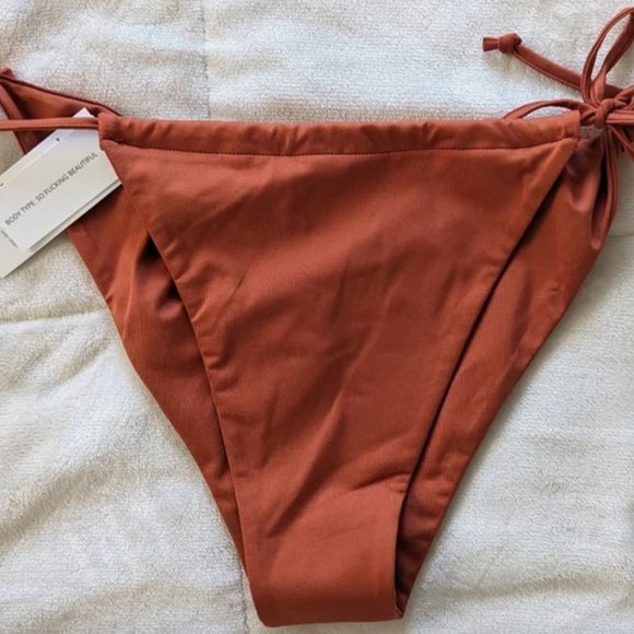 The Ruched Drawstring Bottom - Clay - Picture 2 of 2